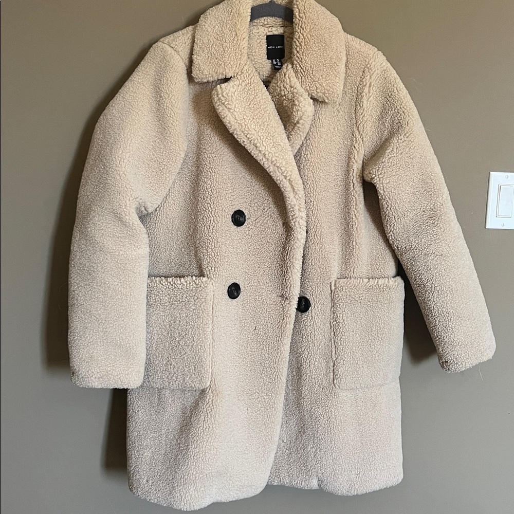 New Look Tan teddy Sherpa Coat
